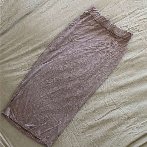 grey cotton midi skirt - Picture 1 of 1